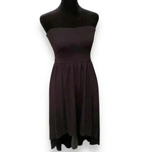 Women's Juniors' Xhilaration Black Strapless High-low Dress